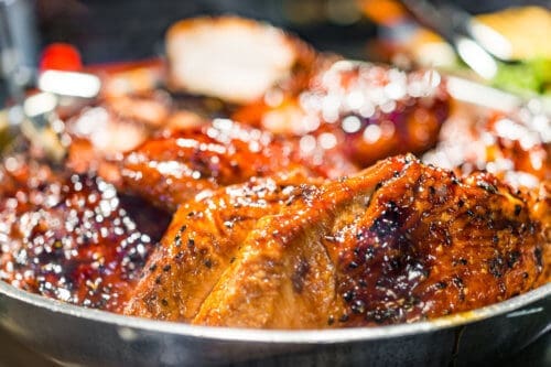 Oregon Peach Glazed Chicken Thighs