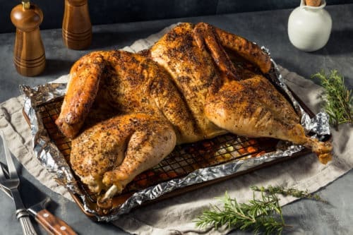 Spatchcocking turkey