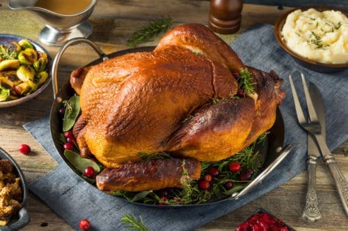 smoking a turkey