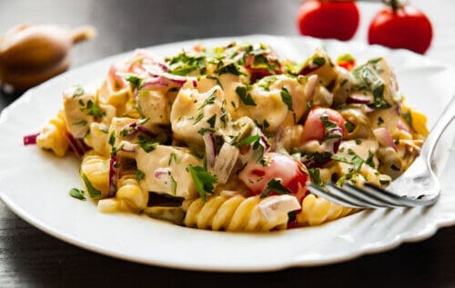 Fusilli Pasta Chicken Salad