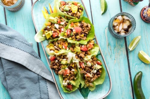 turkey taco lettuce wraps