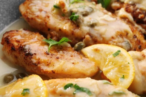 Chicken piccata with lemon