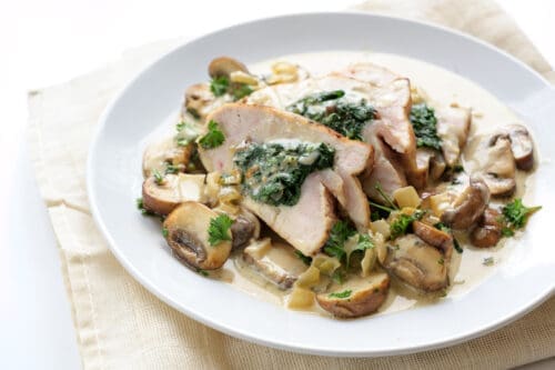 spinach mushroom stuffed chicken
